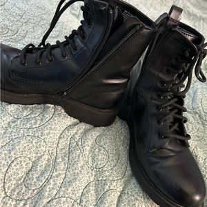 Black Walmart combat boots! Size 7 in women’s! Only worn a handful of times!!!